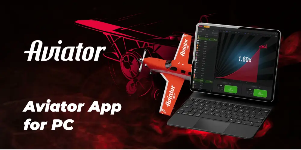 Aviator game interface on a tablet for PC