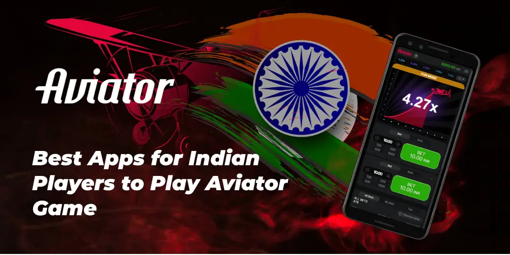 Aviator game for Indian players with Indian flag and app interface