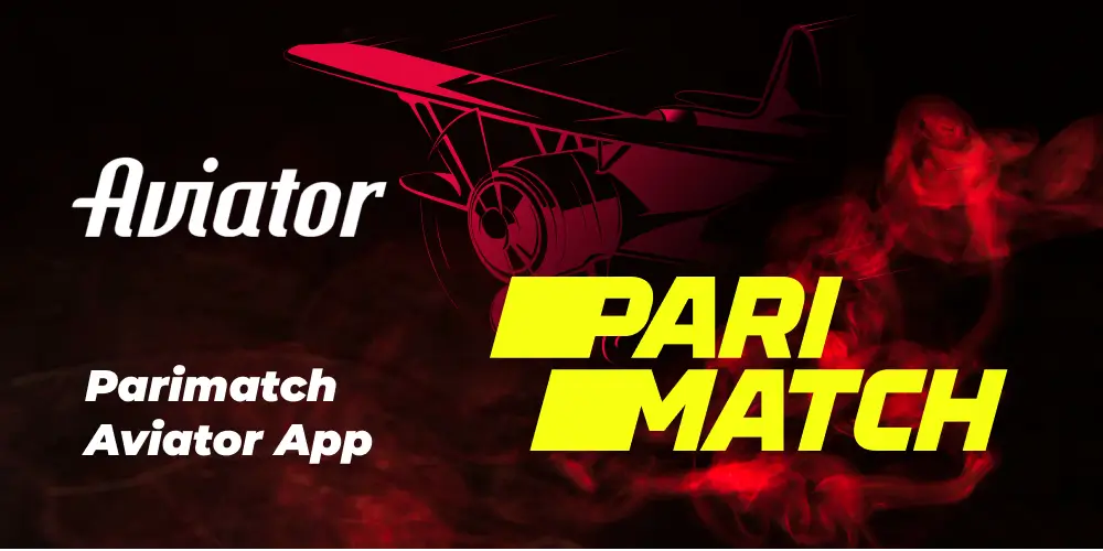 Parimatch logo next to Aviator game airplane