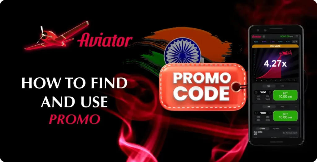 Instructions on finding and using Aviator promo codes with mobile phone interface