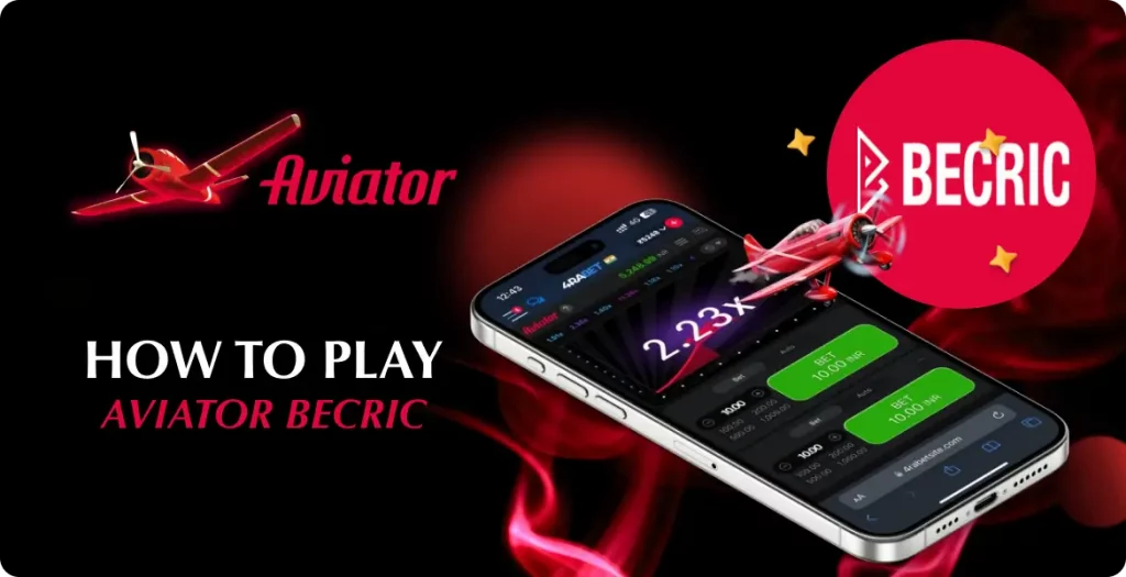 Instructions on how to play Aviator on Becric with a mobile game interface